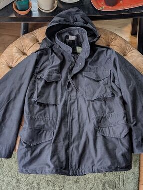 Propper Vintage M65 Jacket Mens Medium Black Coat Cold Weather Field US Military